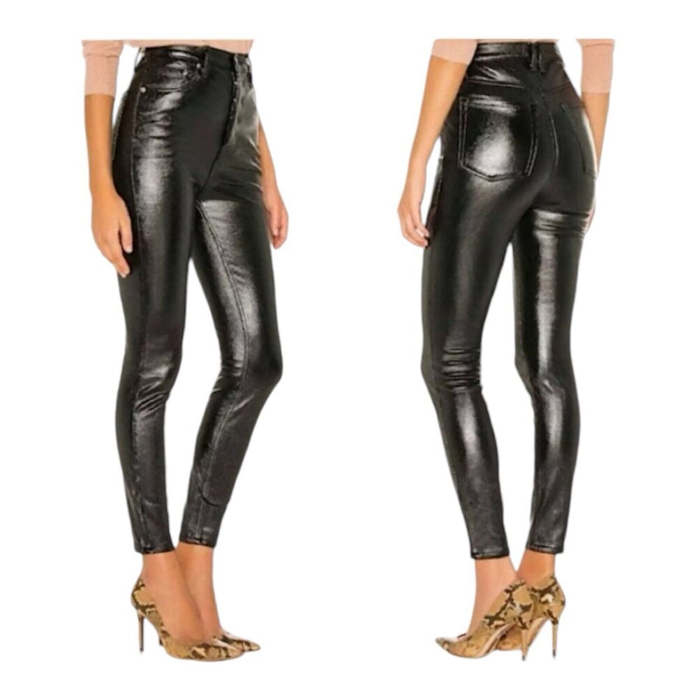 Free People Black Straight Leg Jeans